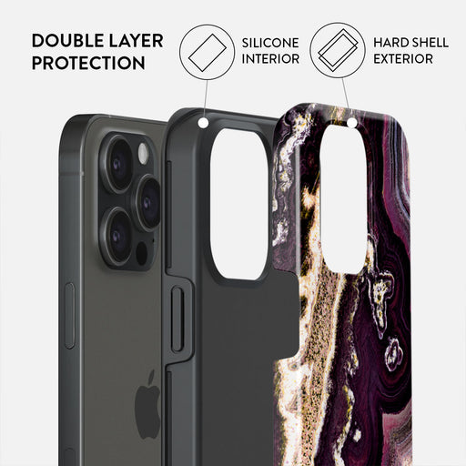 Purple Skies - Marble iPhone 15 Pro Max Case 6