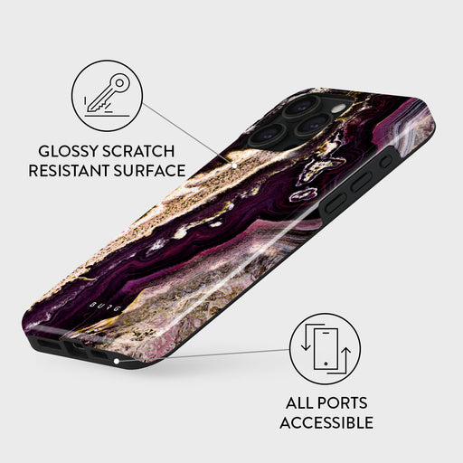 Purple Skies - Marble iPhone 15 Pro Max Case 7