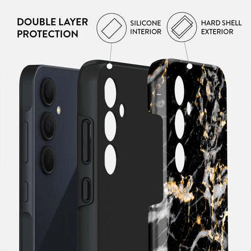 Make A Wish - Gold Marble Samsung Galaxy A35 Case 2