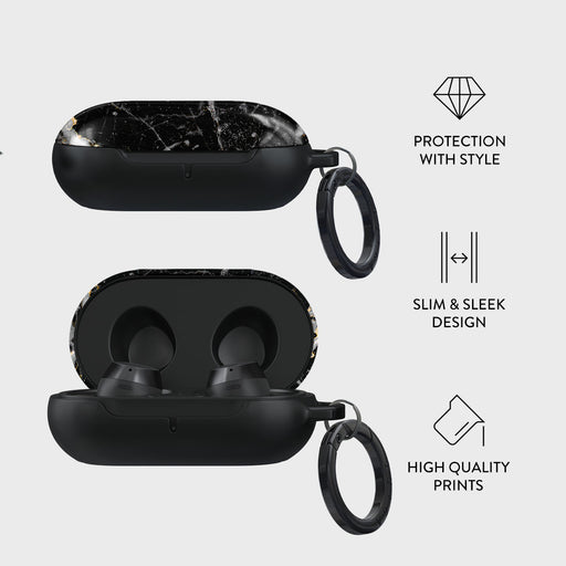 Make A Wish - Gold Marble Samsung Galaxy Buds Case 4