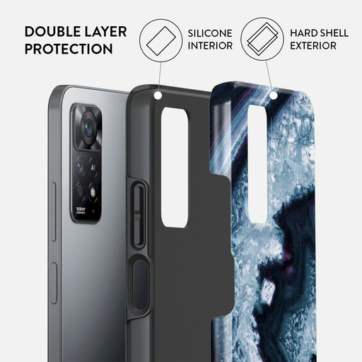 Frozen Lake - Gray Marble Xiaomi Redmi Note 11 Pro+ Case 2
