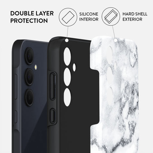 White Winter - Classy Marble Samsung Galaxy A35 Case 2