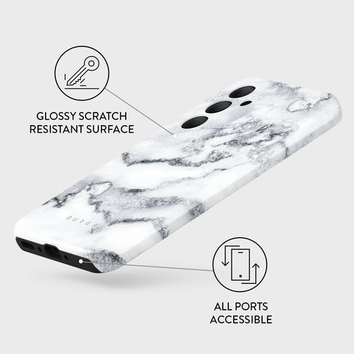 White Winter - Classy Marble Samsung Galaxy A35 Case 3