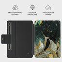 Northern Lights - Marble Samsung Galaxy Tab S9+ FE Case 2