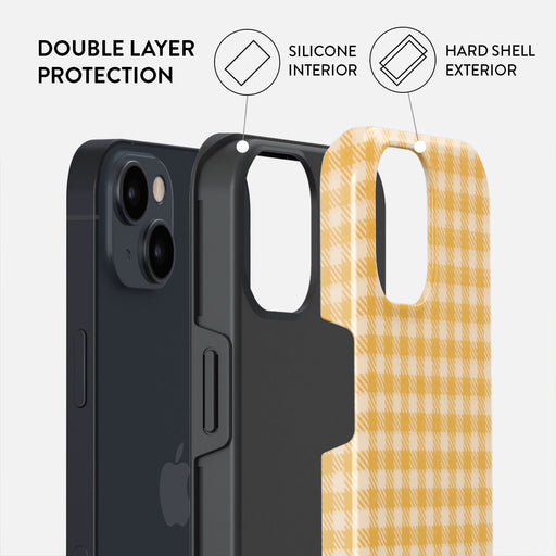 Tuscan Sun - Yellow Plaid iPhone 13 Mini Case 6