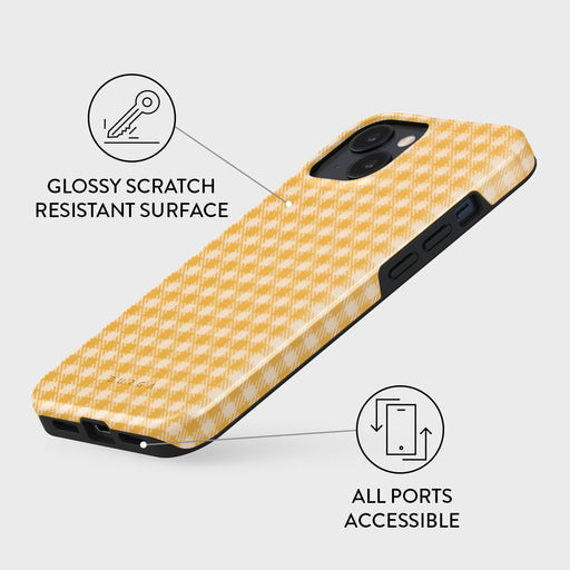 Tuscan Sun - Yellow Plaid iPhone 13 Mini Case 7