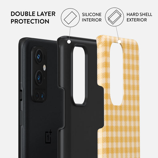 Tuscan Sun - Yellow Plaid OnePlus 9 Pro Case 2