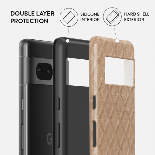 Simply Cream - Quilted Google Pixel 7 Case 2