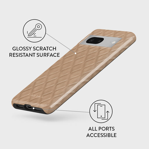 Simply Cream - Quilted Google Pixel 7 Case 3