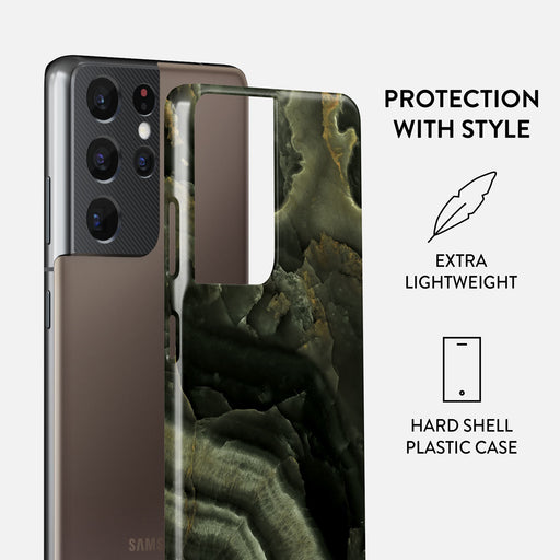 Misty Forest - Green Marble Samsung Galaxy S21 Ultra Case 2