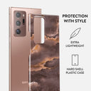 Fire Wood - Brown Marble Samsung Galaxy Note 20 Ultra 4G / 5G Case 2