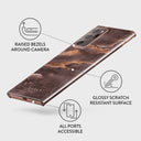 Fire Wood - Brown Marble Samsung Galaxy Note 20 Ultra 4G / 5G Case 3