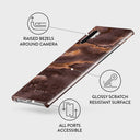 Fire Wood - Brown Marble Samsung Galaxy Note 10 Plus Case 3