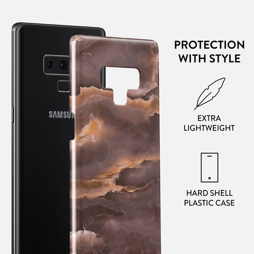 Fire Wood - Brown Marble Samsung Galaxy Note 9 Case 2