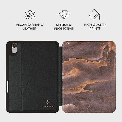 Fire Wood - Brown Marble iPad Mini 8.3 (A17 Pro/6th Gen) Case 3
