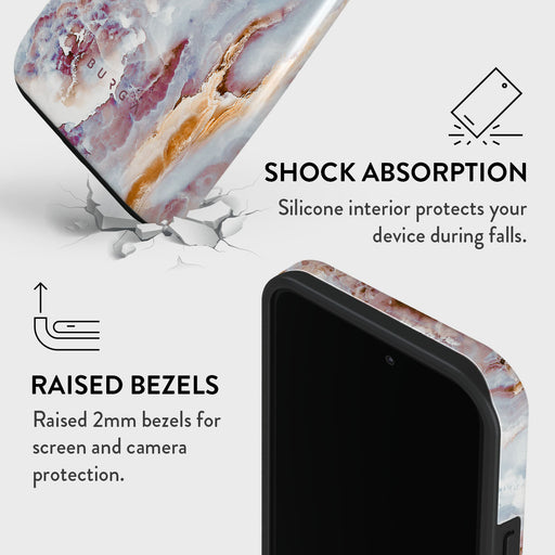 Frozen Leaves - Cute Marble iPhone 14 Pro Case 8