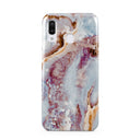 Frozen Leaves - Cute Marble Samsung Galaxy A40 Case