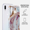 Frozen Leaves - Cute Marble Samsung Galaxy A40 Case 2