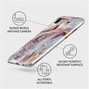Frozen Leaves - Cute Marble Samsung Galaxy A40 Case 3