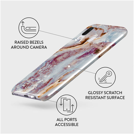 Frozen Leaves - Cute Marble Samsung Galaxy A40 Case 3