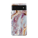 Frozen Leaves - Cute Marble Google Pixel 6a Case