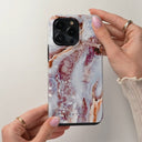 Frozen Leaves - Cute Marble iPhone 14 Pro Case 23