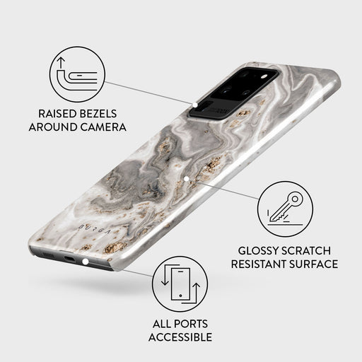 Snowstorm - Grey Marble Samsung Galaxy S20 Ultra 4G / 5G Case 3