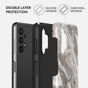 Snowstorm - Grey Marble Samsung Galaxy A32 5G Case 2