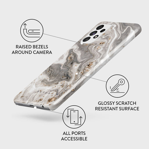 Snowstorm - Grey Marble Samsung Galaxy A52 / A52S 4G / 5G Case 3