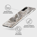 Snowstorm - Grey Marble Samsung Galaxy A71 4G Case 3
