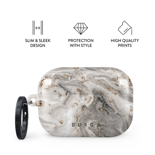 Snowstorm - Grey Marble AirPods Pro 2 Case 4