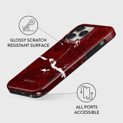 Iconic Red Ruby - Marble iPhone 14 Pro Max Case 7