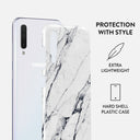 Satin White - Marble Samsung Galaxy A70 Case 2