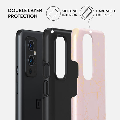 Peachy Gold - Pink Marble OnePlus 9 Case 2