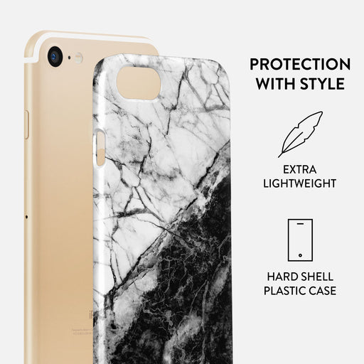 Fatal Contradiction - Black & White Marble iPhone SE (2022) Case 2