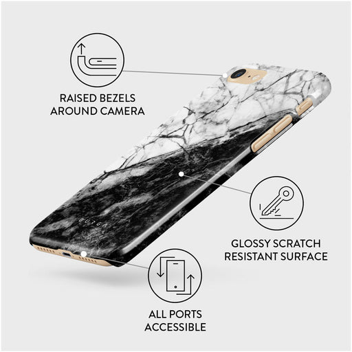 Fatal Contradiction - Black & White Marble iPhone SE (2022) Case 3