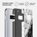 Fatal Contradiction - Black & White Marble Samsung Galaxy S10E Case 6