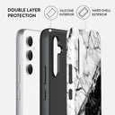 Fatal Contradiction - Black & White Marble Samsung Galaxy A54 Case 2