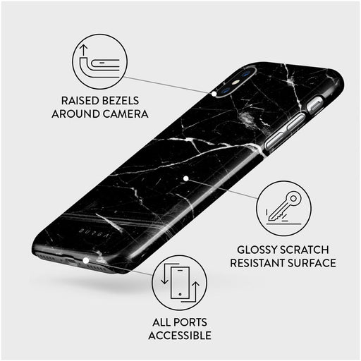 Noir Origin - Black Marble iPhone X / XS Case 3