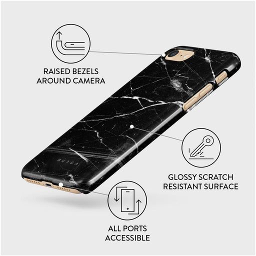 Noir Origin - Black Marble iPhone SE (2022) Case 3