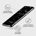 Noir Origin - Black Marble Samsung Galaxy S20 4G / 5G Case 3