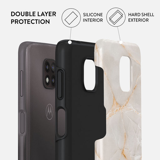 Vanilla Sand - Marble Motorola Moto G Power 2021 Case 2