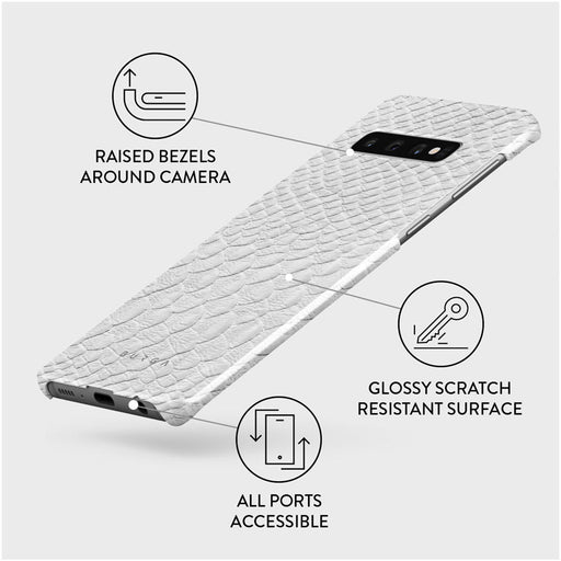 Glacial Desert - White Snakeskin Samsung Galaxy S10 Plus Case 3