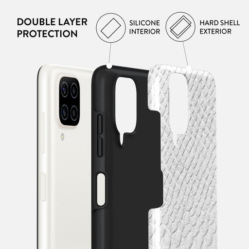 Glacial Desert - White Snakeskin Samsung Galaxy A12 4G Case 6