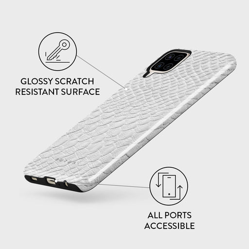 Glacial Desert - White Snakeskin Samsung Galaxy A12 4G Case 7