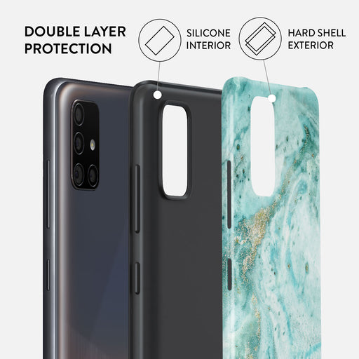 Uluwatu Waves - Teal Samsung Galaxy A71 4G Case 6