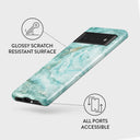 Uluwatu Waves - Teal Google Pixel 6 Pro Case 3