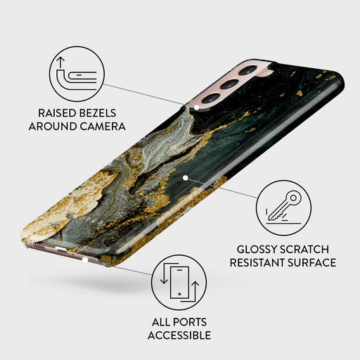 Northern Lights - Marble Samsung Galaxy S21 Plus Case 3