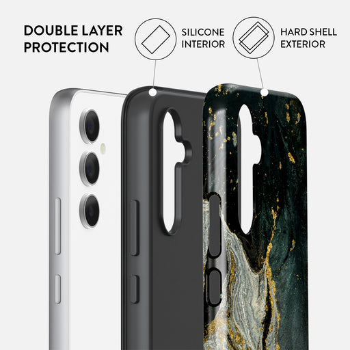 Northern Lights - Marble Samsung Galaxy A54 Case 2
